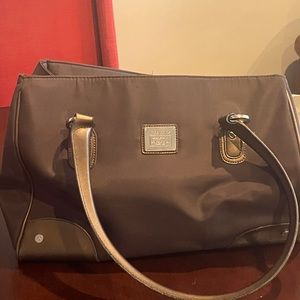 LIZ CLAIBORNE BROWN NYLON TOTE
